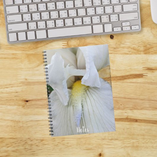白いヒゲアイリスのマクロ写真 ノートブック
