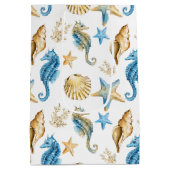 白いヒトデと海馬 ミディアムペーパーバッグ (裏面)