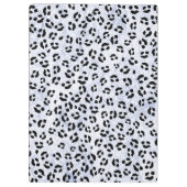 白いヒョウのプリント クリップボード (裏面)