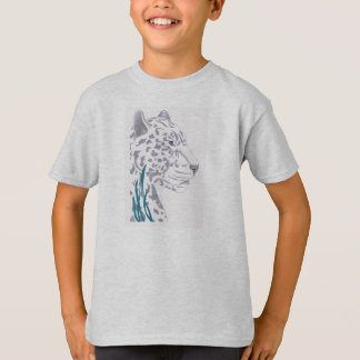 白いヒョウの子供のT Tシャツ