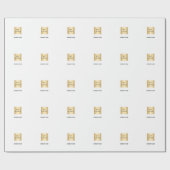 白いビジネス コーポレート ロゴ ラッピングペーパー (フラット)