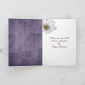 白いビーチのばら色のバースデー・カード カード (内部)