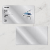 白いピアノプロフィールカード 名刺 (正面/裏面)