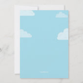 白いピケットフェンスガーデンベビーシャワー 招待状 (裏面)