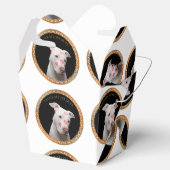 白いピットブルと赤いキスが顔中。 フェイバーボックス (オープン)