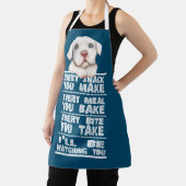 白いピットブル犬あなたが作るすべてのスナック エプロン (インサイチュ)