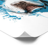 白いピットブル（青い目） ポスター (角)