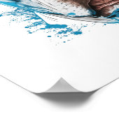 白いピットブル(青い目) ポスター (角)