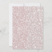 白いピンクのグリッターゴールドユニコーンバースデーパーティー 招待状 (裏面)