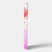 白いピンクのバラ、赤いアネモネの花モノグラム Case-Mate iPhoneケース (裏面 / 右)