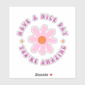 白いピンクのフローラは素敵な日輪を持っている シール (シート)