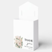 白いピンクの牡丹フローラ素朴な結婚式の引き出物 フェイバーボックス (オープン)