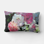白いピンクの牡丹 ランバークッション (裏面)