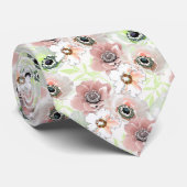 白いピンクの花。 ネクタイ (ロール)