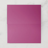 白いピンク色の背景 プレイスカード (外部開封)