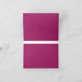 白いピンク色の背縁ど景 サンキューカード (内部)