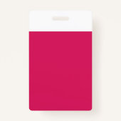 白いピンク色の背縁ど景 バッジ (裏面)