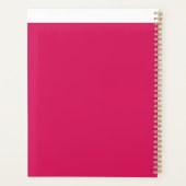 白いピンク色の背縁ど景 プランナー手帳 (裏面)