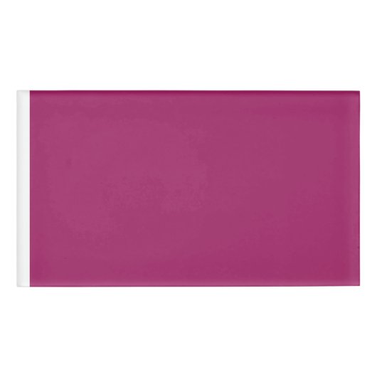 白いピンク色の背縁ど景 名札 (正面)