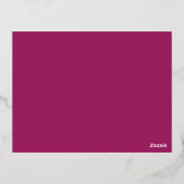 白いピンク色の背縁ど景 箔シーズンポストカード (裏面)