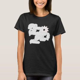白いピースシャロムのタイポグラフィーアート Tシャツ