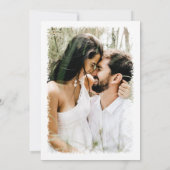 白いファンシー黒い写真を愛する結婚なし セーブザデート (裏面)