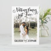 白いファンシー黒い写真を愛する結婚なし 招待状 (スタンド正面)