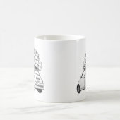 白いフィアット車 コーヒーマグカップ (中央)