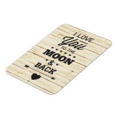 白いフェイク木が月に愛する マグネット (左側)