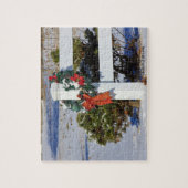 白いフェンスと弓パズル ジグソーパズル (縦)