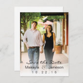 白いフェードフォトポストカードを保存 案内ポストカード (正面/裏面)