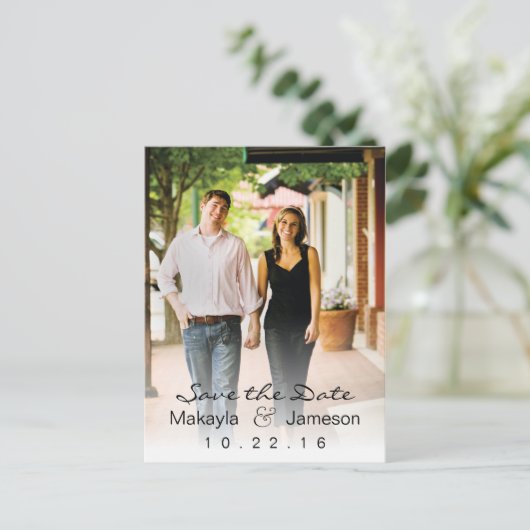 白いフェードフォトポストカードを保存 案内ポストカード (スタンド正面)