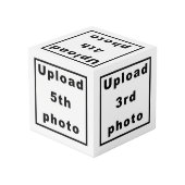 白いフォトキューブ上の5枚の写真 フォトキューブ (裏面アングル)