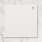 白いフォーマルリボンエレガントな結婚式 フェイバータグ (裏面)