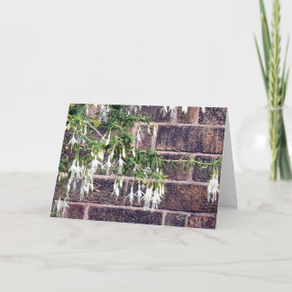 白いフクシアの花のグリーティングカード サンキューカード