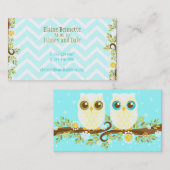 白いフクロウ-カスタムなお母さんのテレホンカード コーリングカード (正面/裏面)