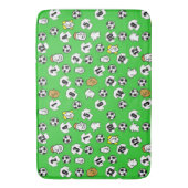 白いフットボールのシャツ バスマット (正面縦)