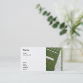 白いフットボールライン 名刺 (スタンド正面)