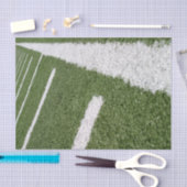 白いフットボールライン 薄葉紙 (クラフト)