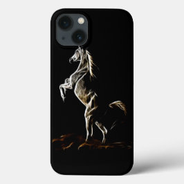 白いフラクタル馬 iPhone 13ケース