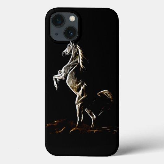 白いフラクタル馬 Case-Mate iPhoneケース (裏面)