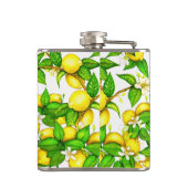 白いフラスコのレモンプリント フラスク (裏面)