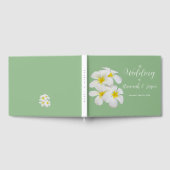 白いフランギパニの花はセージの上結婚、 ゲストブック (全面)