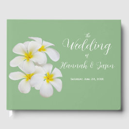 白いフランギパニの花はセージの上結婚、 ゲストブック