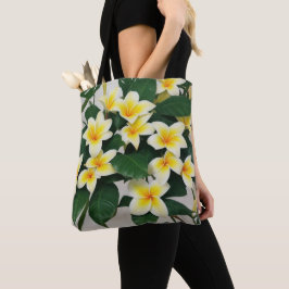 白いフランギパニの花 トートバッグ