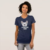 白いフランス犬の母 Tシャツ (正面フル)