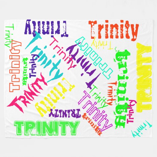 白いフリースブランケットのカラフルで明るい一流のコラージュ フリースブランケット (正面(横))