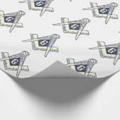 白いフリーメーソンの包装紙 ラッピングペーパー (角)