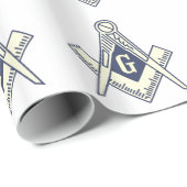 白いフリーメーソンの包装紙 ラッピングペーパー (ロールコーナー)