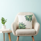 白いフレンドリー上の緑の多肉植物 クッション (椅子)